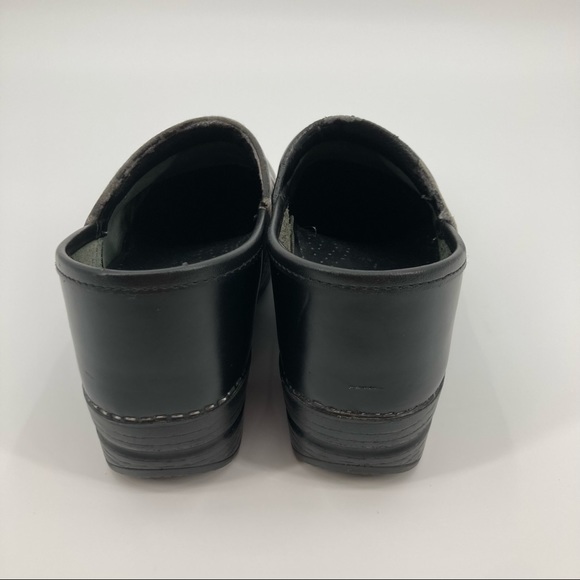 DANSKO Classic Comfort Black Leather Work Clog Shoes 39 - Picture 5 of 16
